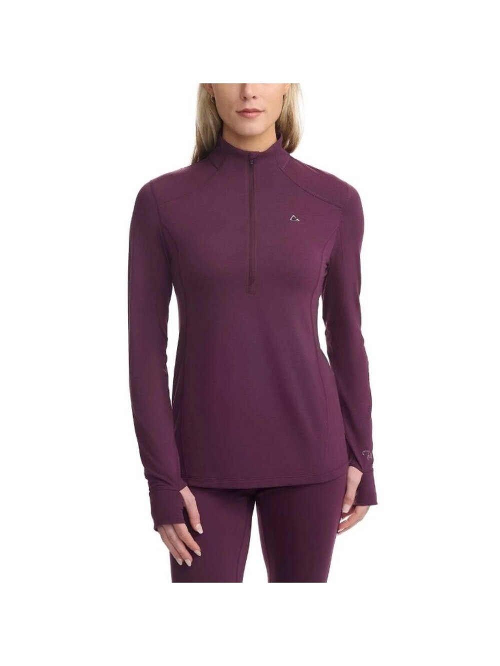 NWOT Paradox Women's L Long Sleeve 1/4 Zip Pullover Purple  Wool Blend